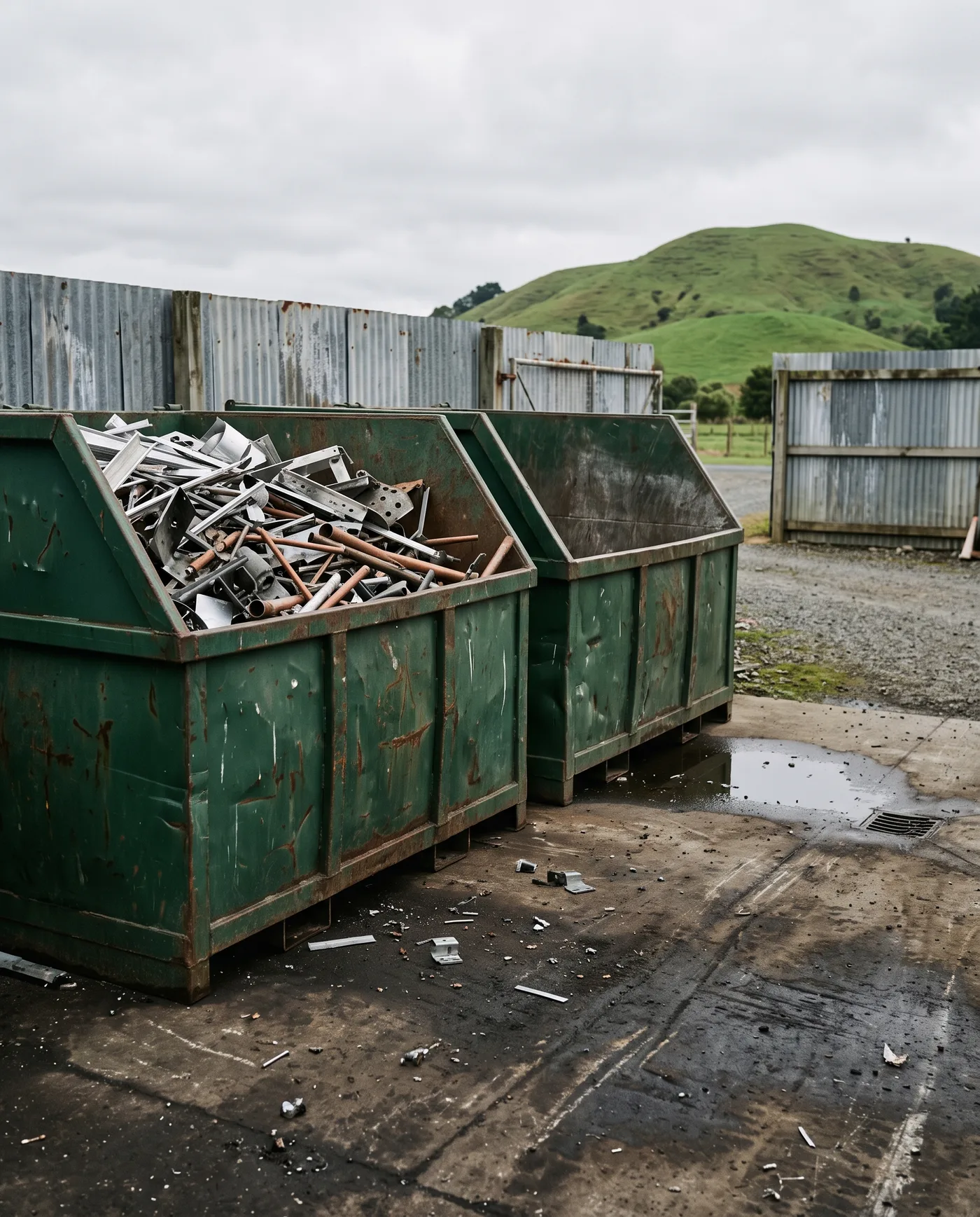 Free drop-off bins for any metal at the front of the Valley Metals yard